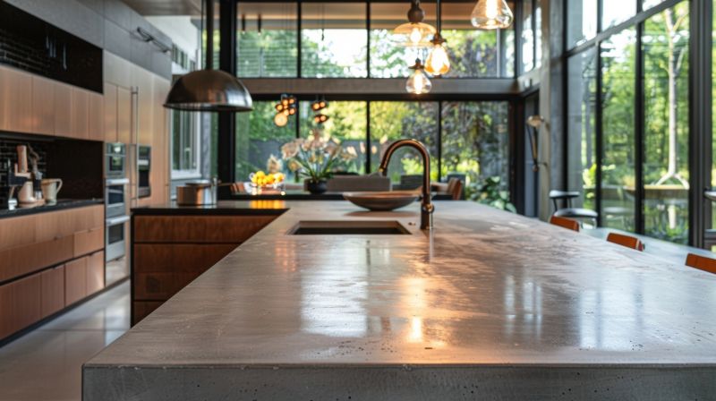 Cement Countertop Pouring in Sonoma County, CA